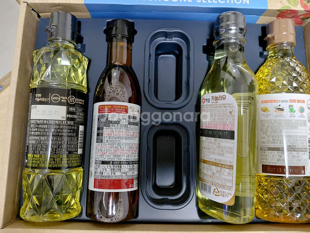 18,990원/무료배송/청정원 카놀라유+사과식초+올리--1