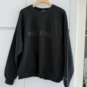 정품 에센셜 블랙 맨투맨
