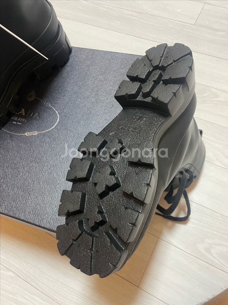 프라다 레더 부티 워커 부츠 UK8사이즈 270사이즈--6