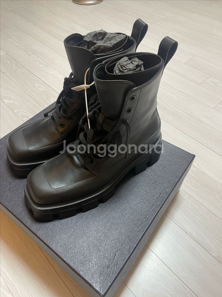 프라다 레더 부티 워커 부츠 UK8사이즈 270사이즈--7