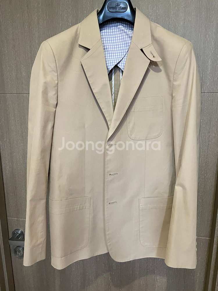모디파이드 베이지 면 블레이저 자켓 L/100 사이즈--0
