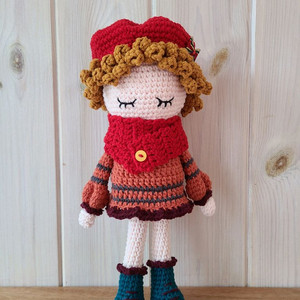 뽀글머리 소녀 핸드메이드 인형 (계좌거래)