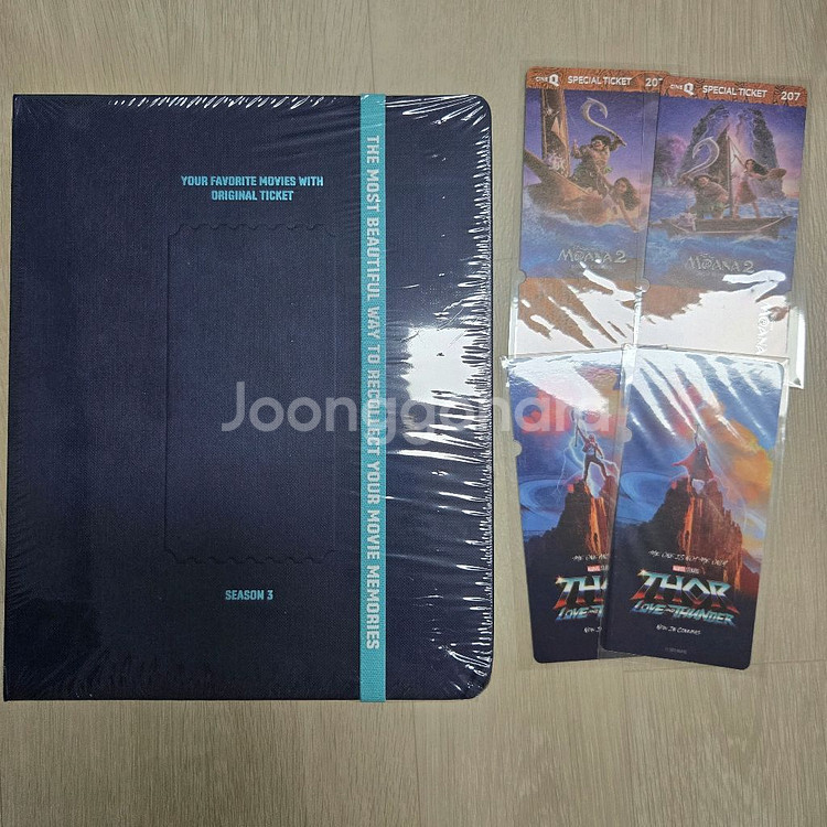 일괄) 메가박스 오티북 시즌 3 오리지널 티켓북 남색--0