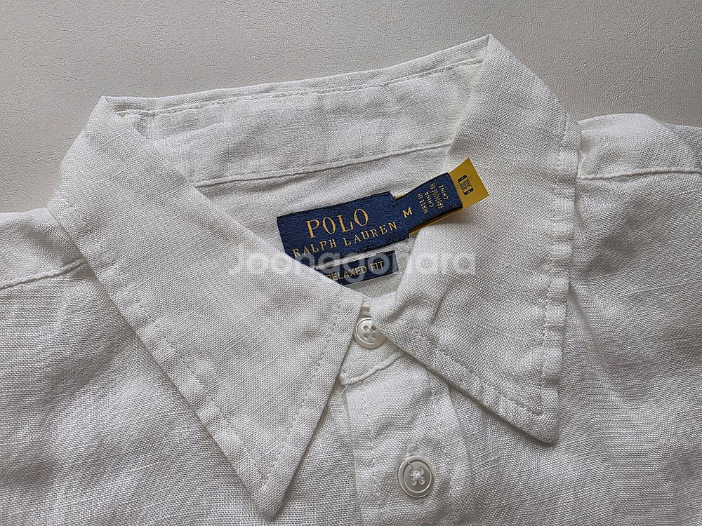 폴로 린넨 셔츠 화이트 새상품 팝니다--5