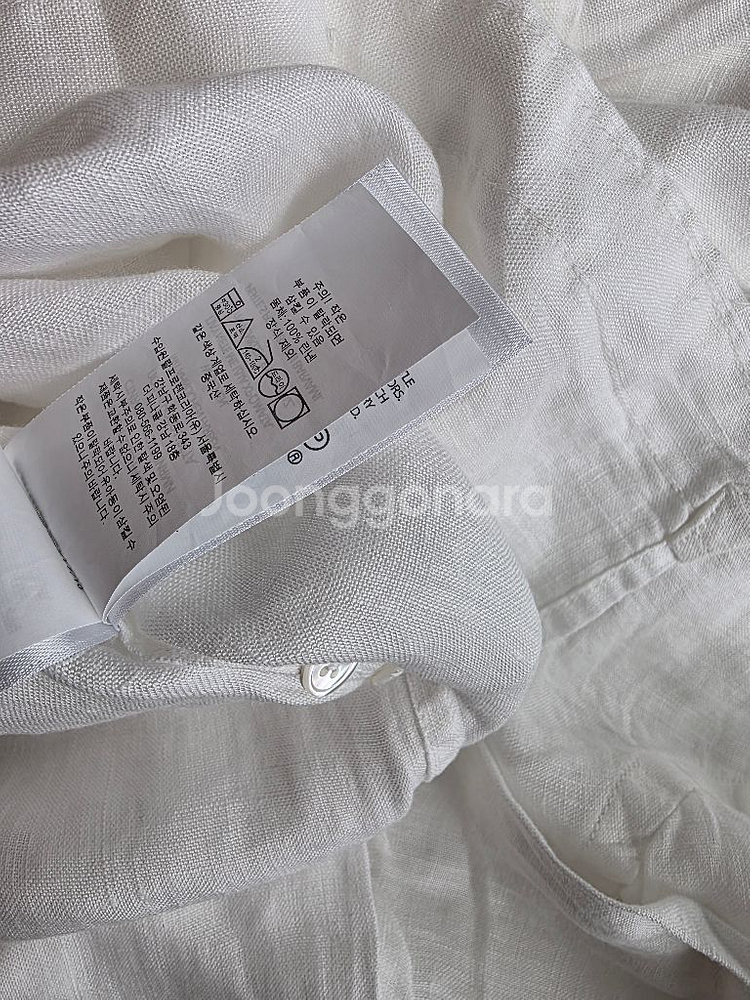 폴로 린넨 셔츠 화이트 새상품 팝니다--4