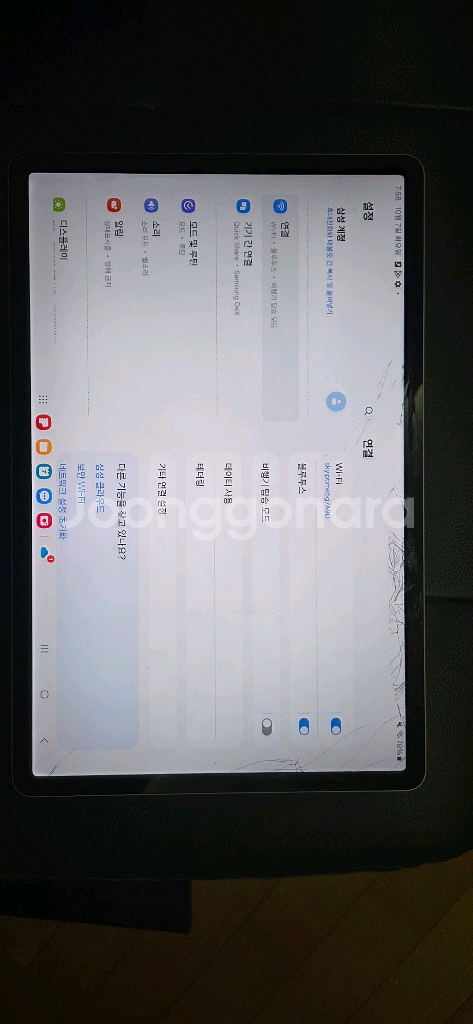 갤럭시탭 s7 fe 64g 와이파이 액정파손 sm-t7--0