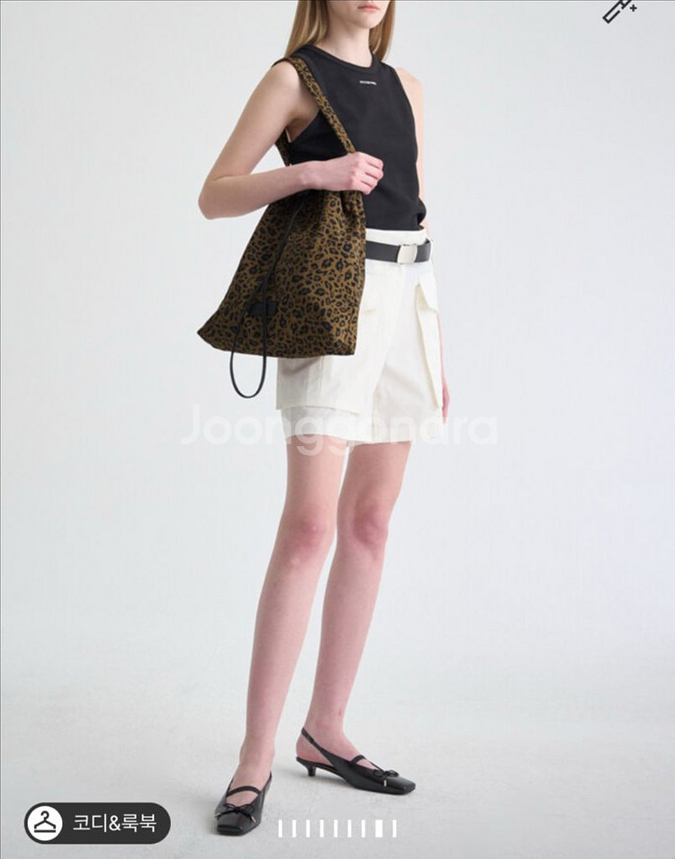 SYSTEM 레오파드 드로우백 브라운 판매해요--3