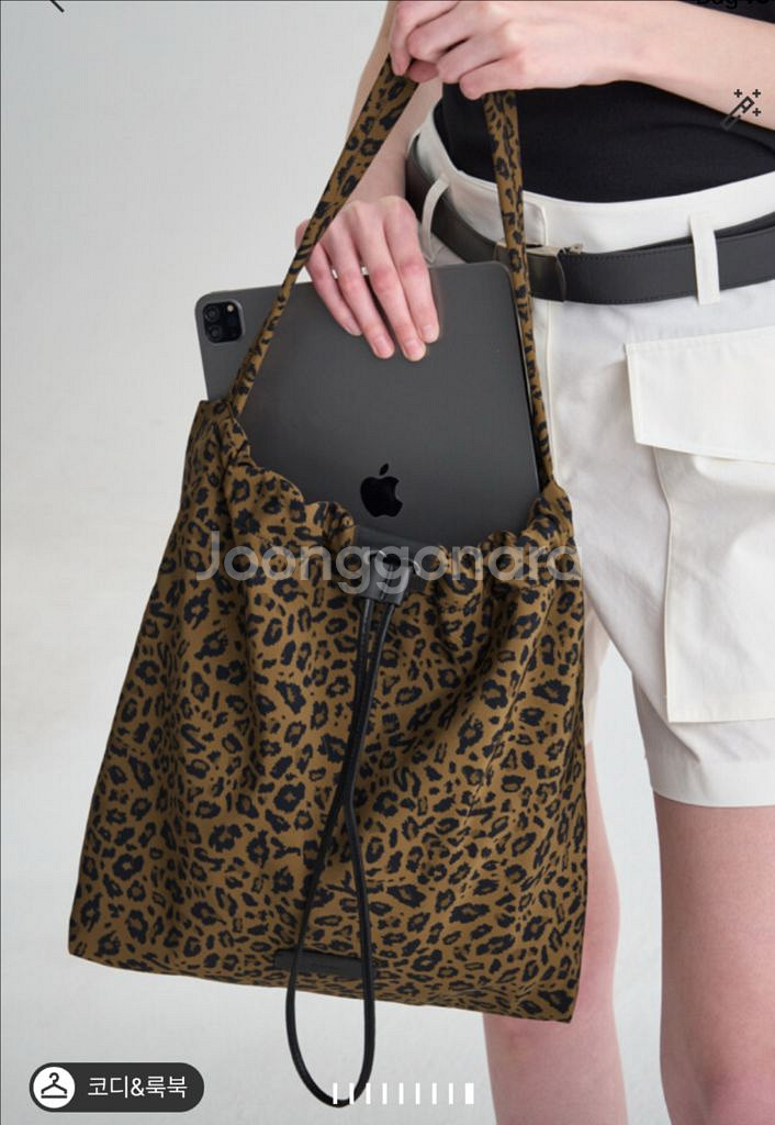 SYSTEM 레오파드 드로우백 브라운 판매해요--4