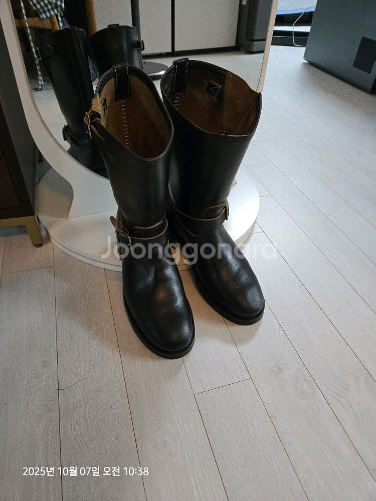 블랙사인 에비에이터 엔지니어 부츠 홀스벗 270 2회착--2