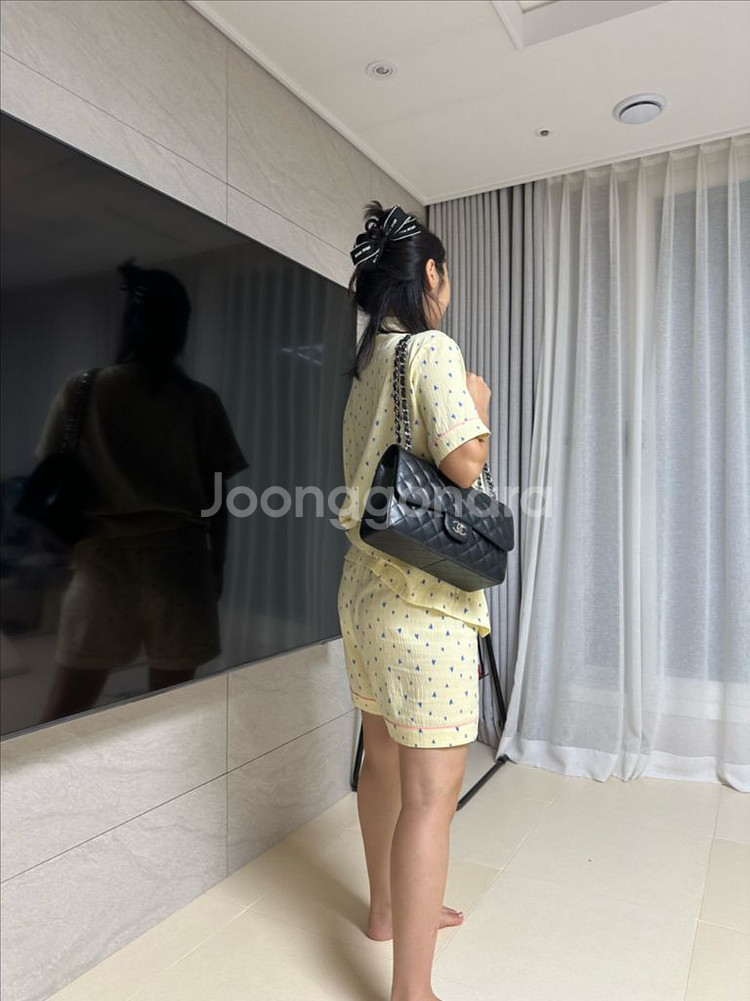 샤넬 클래식 캐비어 은장 라지--1