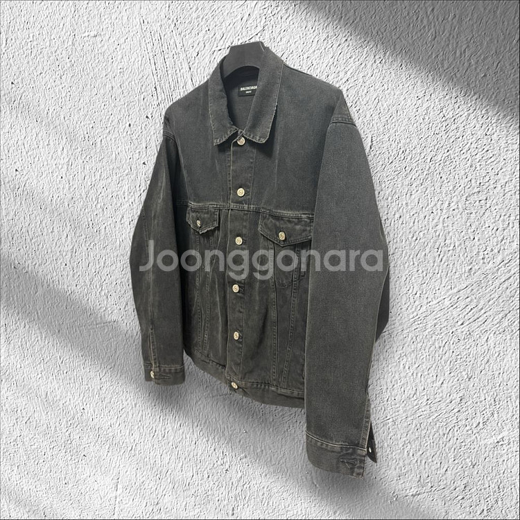 [S] 백화점판 발렌시아가 스프레이 데님 자켓--4