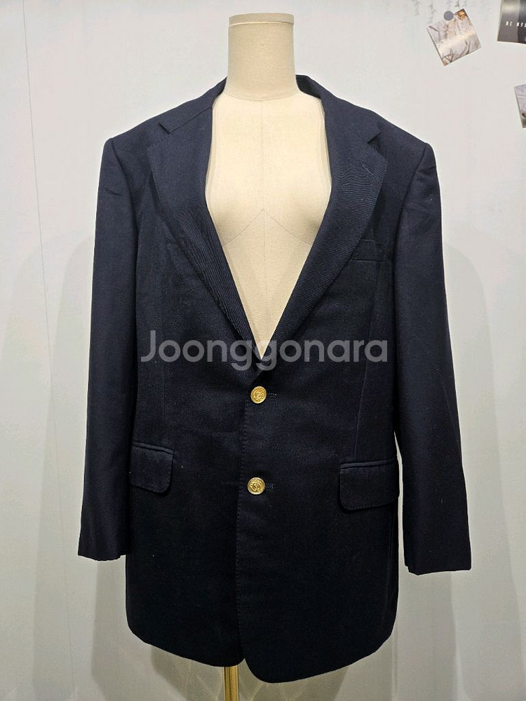 버버리 네이비 금장 버튼 블레이저 자켓--0