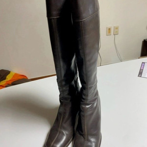 키사 이태리수입 다크브라운 가죽 롱부츠 37 /235