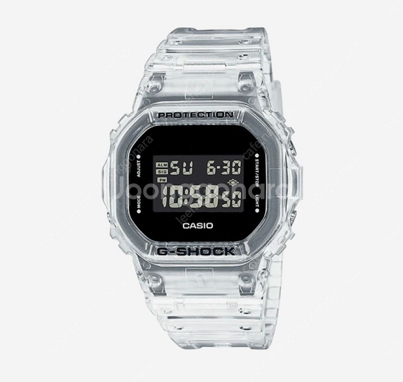 지샥 카시오 시계 5600 스켈레톤 투명 미개봉 새상품--0