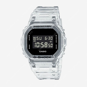 지샥 카시오 시계 5600 스켈레톤 투명 미개봉 새상품