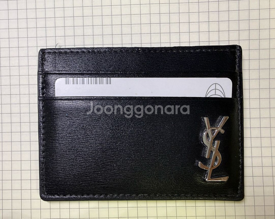 입생로랑 생로랑 카드지갑 정품--0