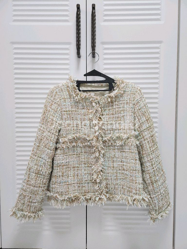 여성 트위드 쟈켓--0