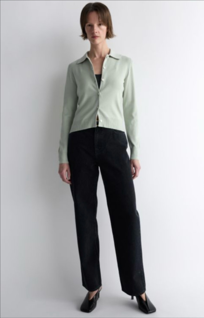 포터리 하프 밀라노 폴로 가디건 민트 M--1