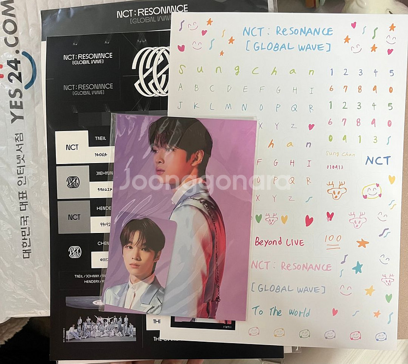 라이즈 성찬 NCT Resonance 포카엽서스티커티켓--0