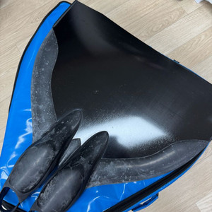 샤크핀 모노핀 275사이즈 올블랙 + 몰차 핀가방