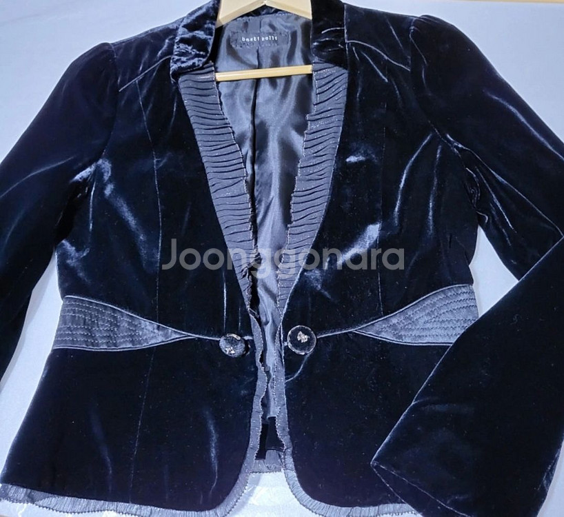 베스띠벨리 벨벳 레이스 블라우스 자켓 하객룩도 최고--3