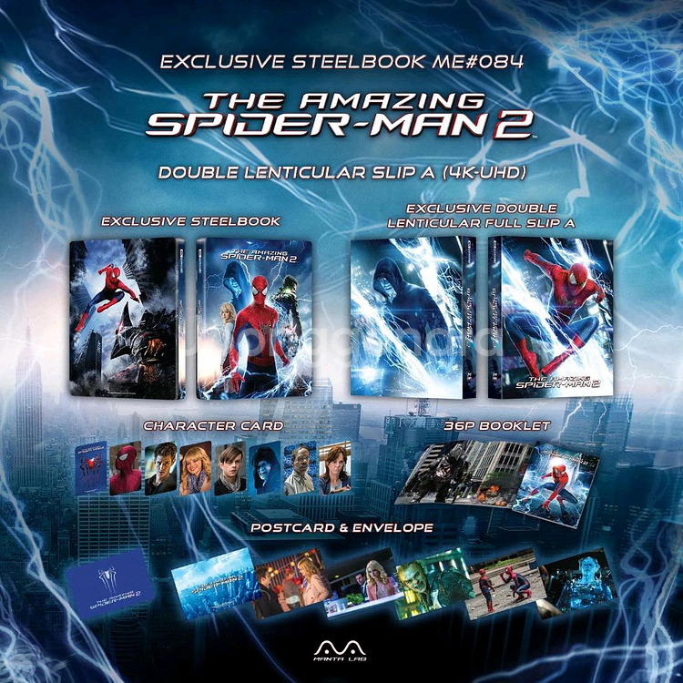 [블루레이] 만타랩 어메이징스파이더맨2 더블렌티 A 판--2