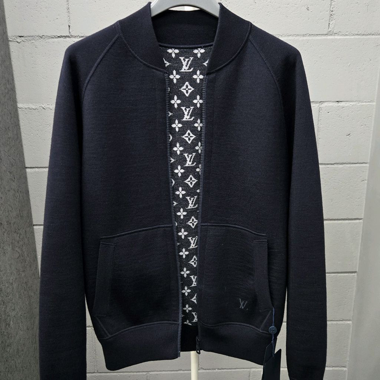 루이비통 LV 모노그램 리버서블 집업 가디건--2
