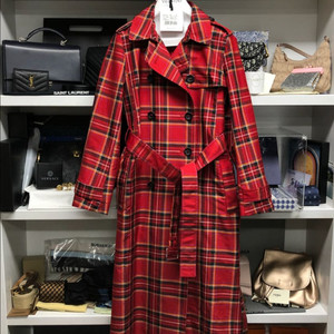 [VALENTINO] 발렌티노 플리츠 롱 트렌치코트