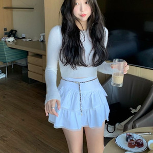 (미착용새상품) 시예 siye 문 크롭 라운드 니트