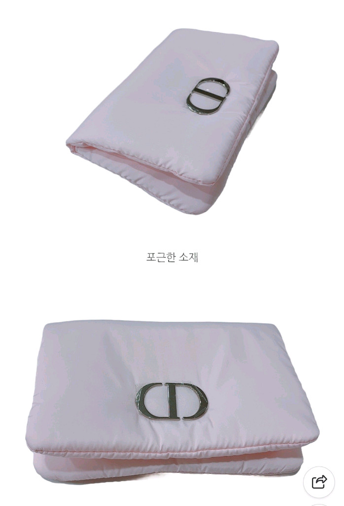 새상품 디올 핑크 패딩 클러치 파우치--4