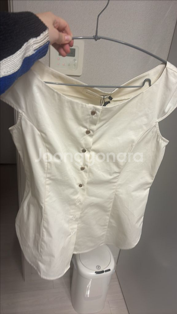 킨더살몬 보트넥 블라우스--2