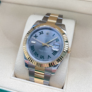 롤렉스 데이트저스트 윔블던 옐로우 골드 콤비 41mm