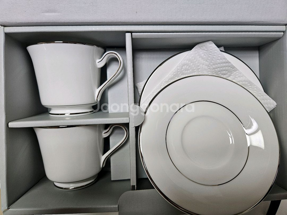 (새상품)한국도자기 아로마 디멘션 커피잔세트 2인조--1