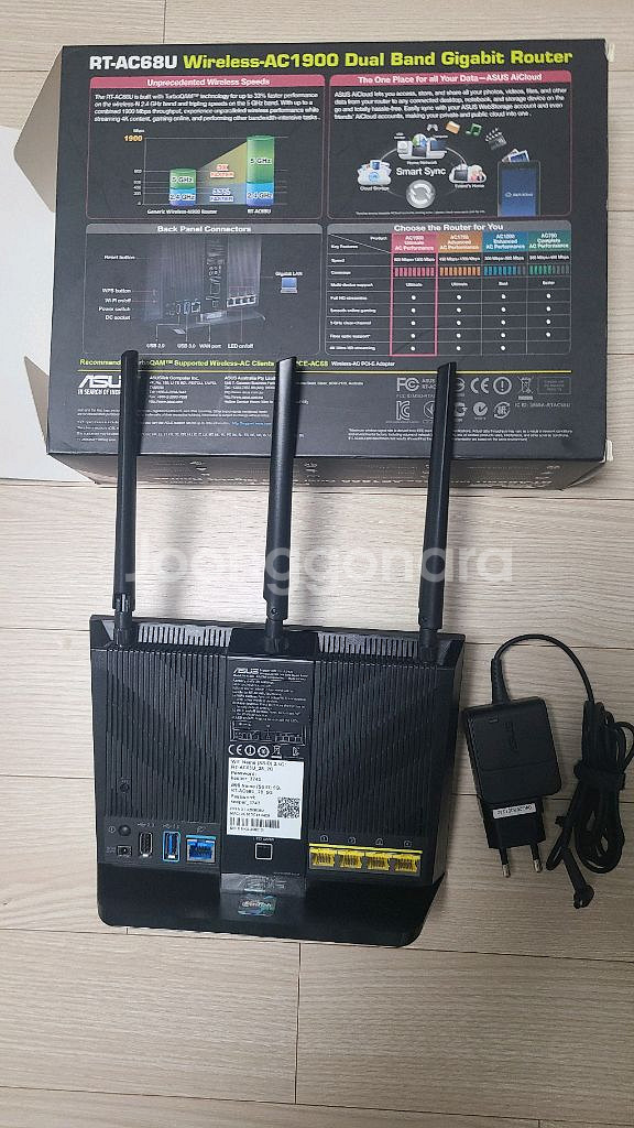 ASUS RT-AC68U 유무선 공유기(2.4/5Ghz--1