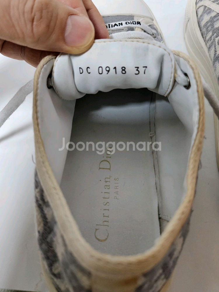 디올 오블리크 패턴 스니커즈37사이즈(240mm)--6
