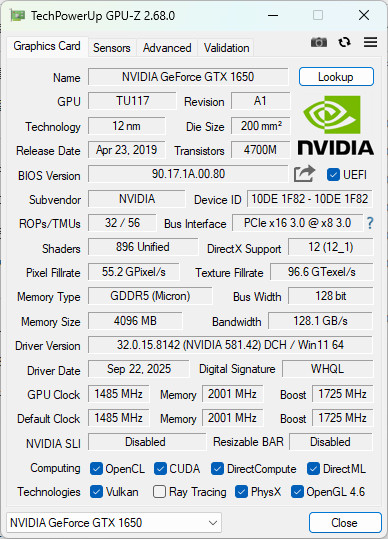 Palit GeForce GTX 1650--2