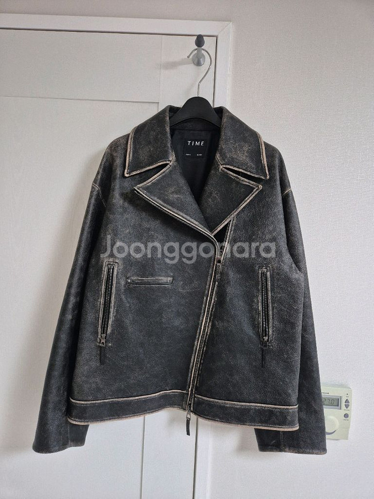 [새상품급] 한섬 타임 양가죽 자켓 66사이즈--0