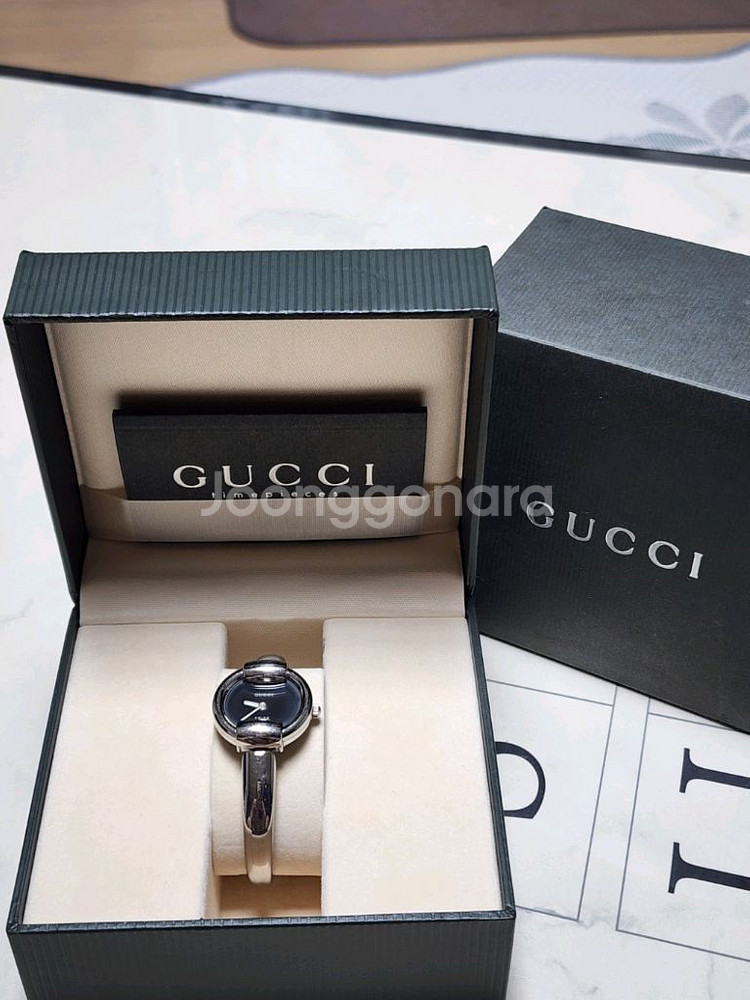 정품 구찌 1400L 여성용 뱅글 팔찌시계 팝니다--6