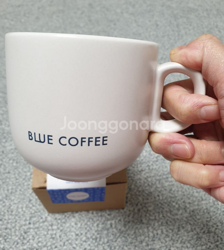 (새상품) 블루 커피 컵--0