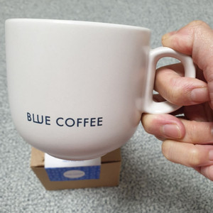 (새상품) 블루 커피 컵