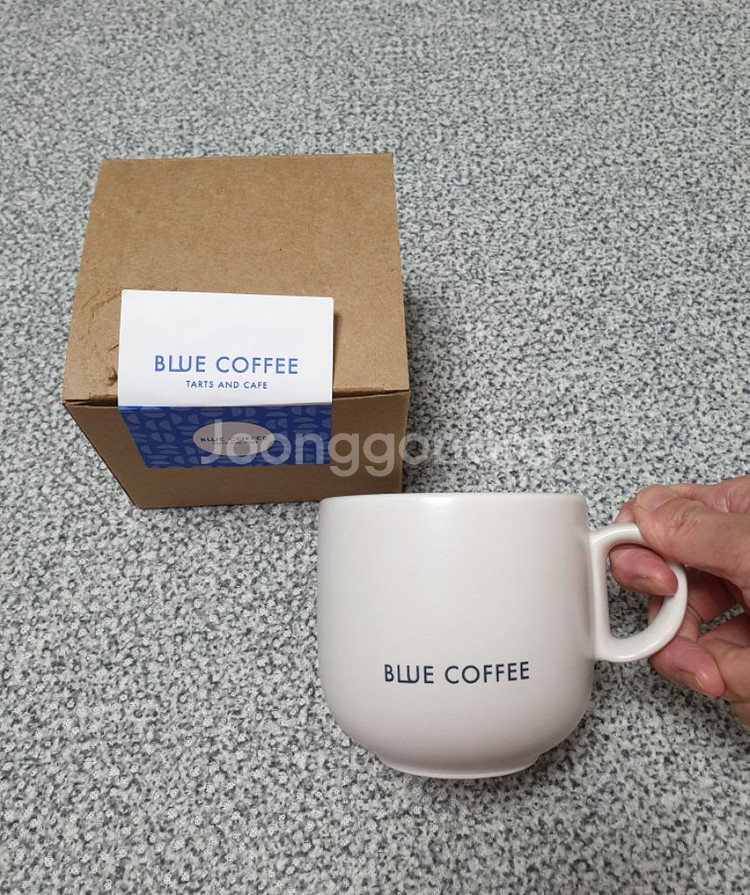 (새상품) 블루 커피 컵--2