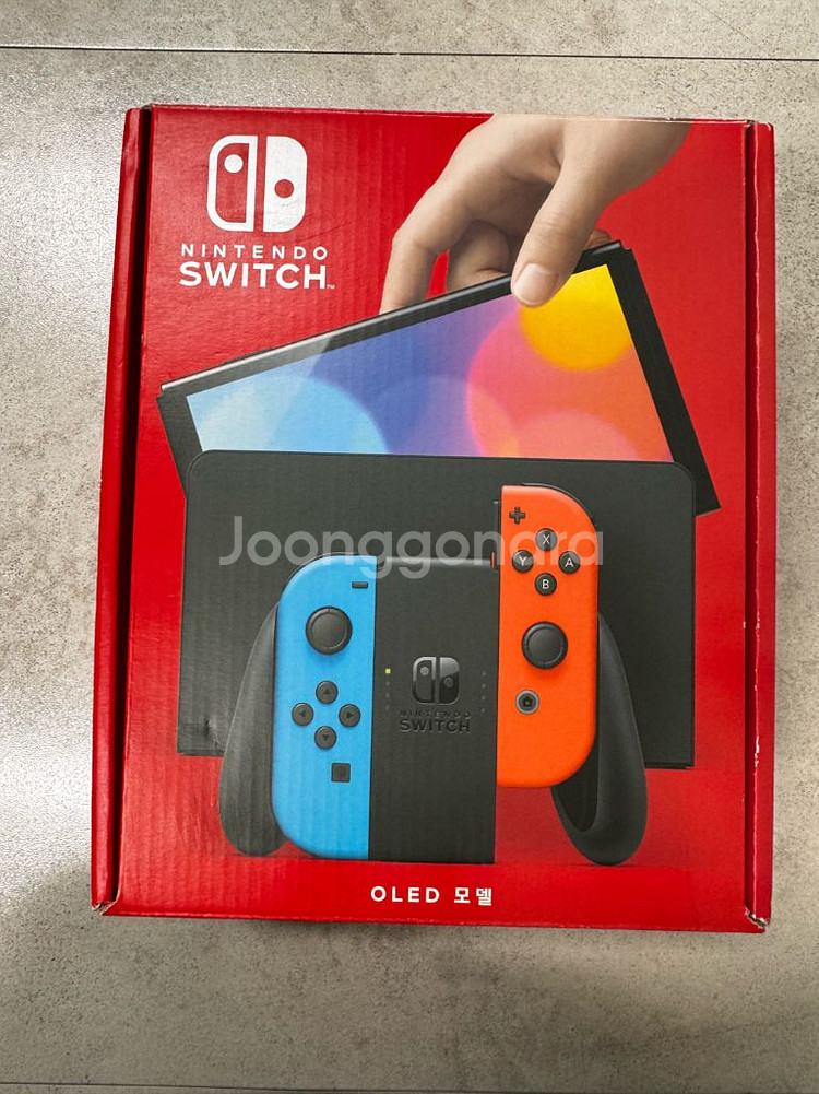 닌텐도 oled 본체와 부속품과 게임 일괄 판매--0