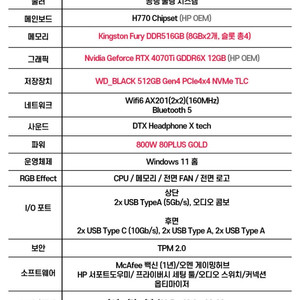 HP 오멘 게이밍 데스크탑 GT14-1001KR