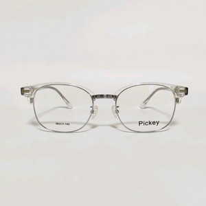 새상품 Pickey 클래식 하금테 투명 안경테 빅사이