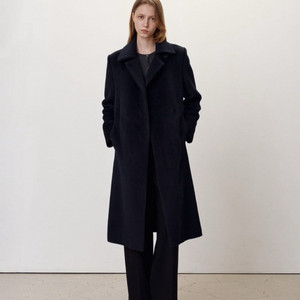 시에 마론 알파카 코트 딥네이비