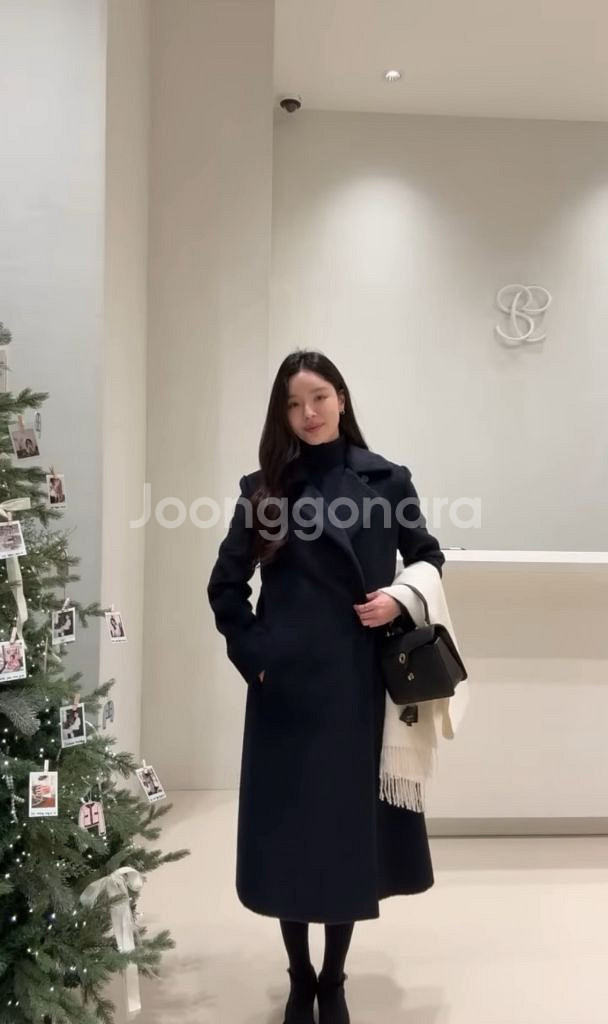 시에 마론 알파카 코트 딥네이비--1