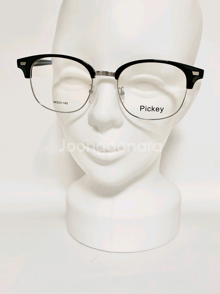 새상품 Pickey 클래식 하금테 투명 안경테 빅사이--6