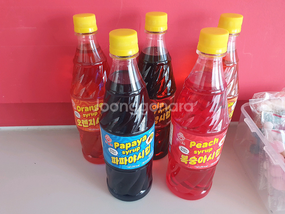 오뚜기 슬러시 슬러쉬 시럽 (파파야/콜라/복숭아/파인애--0