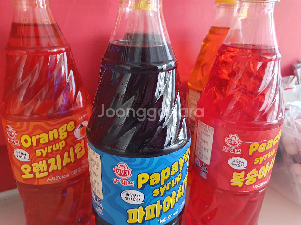 오뚜기 슬러시 슬러쉬 시럽 (파파야/콜라/복숭아/파인애--1