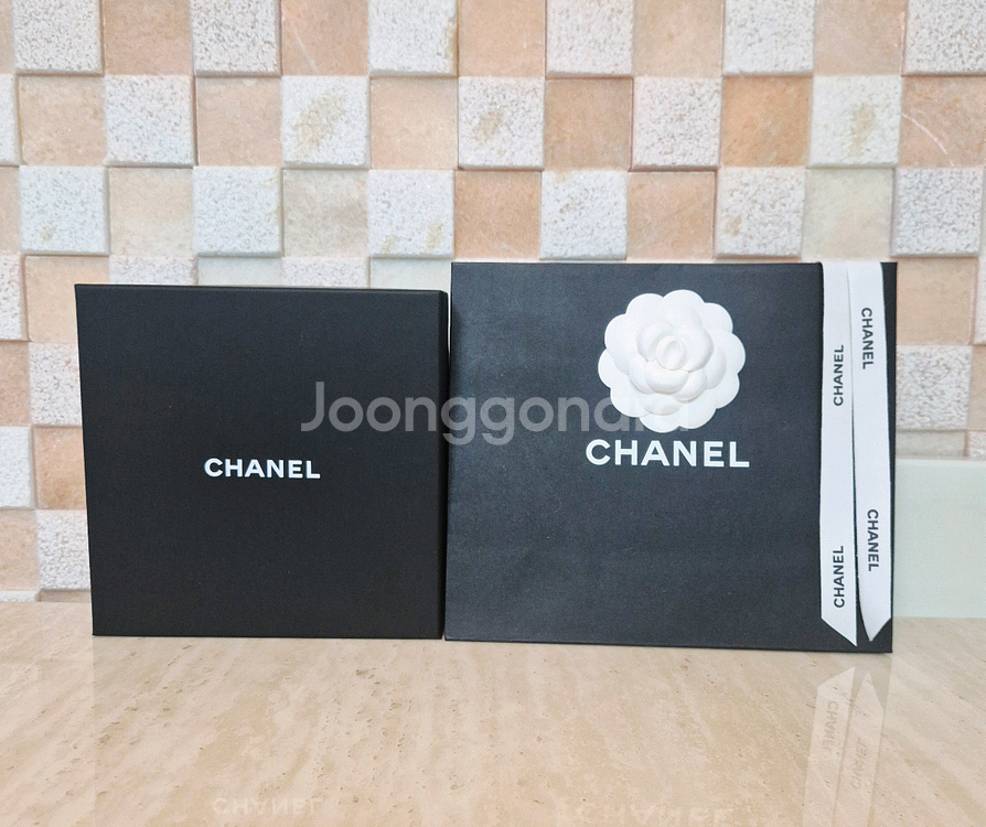 [정품]샤넬 쇼핑백+박스+까멜리아+리본 SET,샤넬가방--0